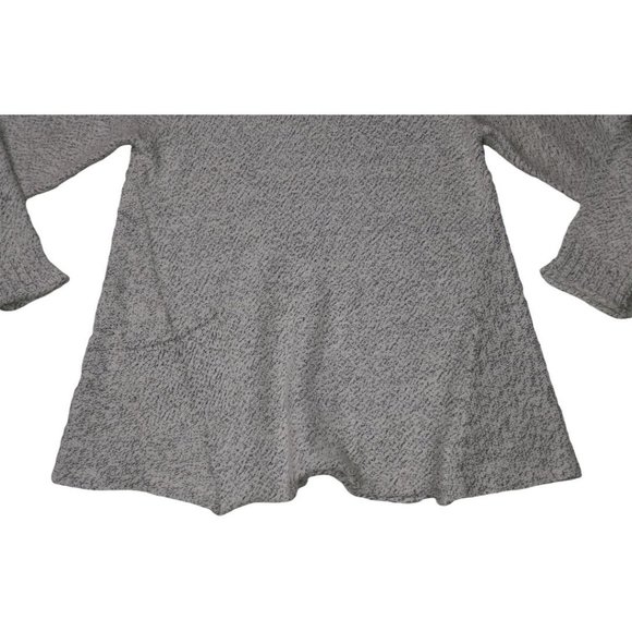 Habitat Sweater Women Gray Knit Round Neck Long Sleeve Pocket Sweater - Picture 10 of 13